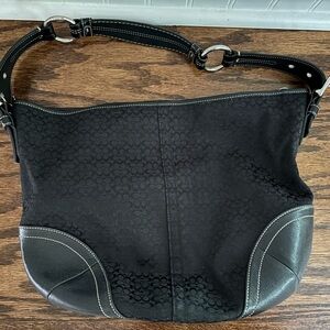 Coach Black and Gray Shoulder Bag